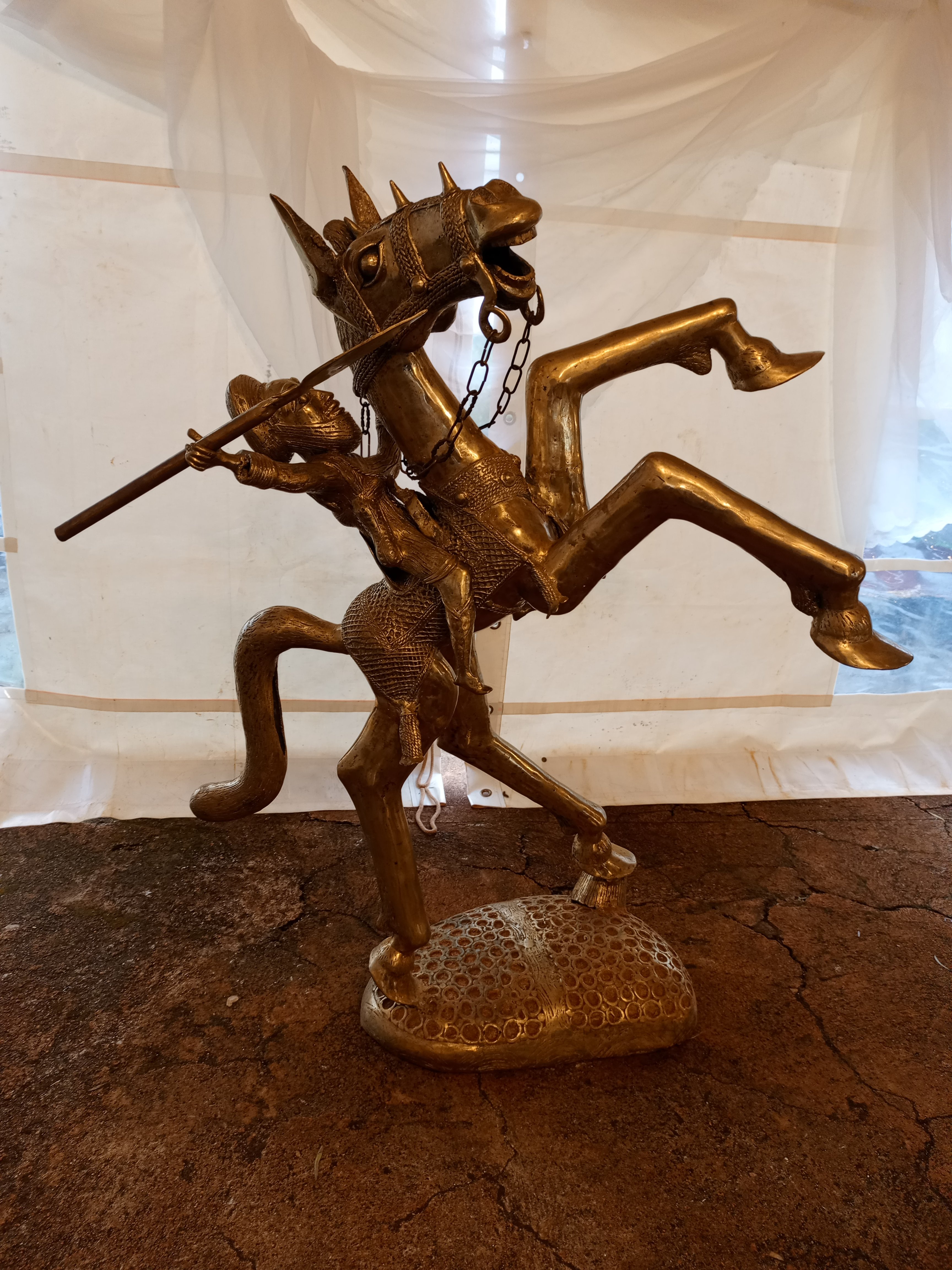 léopard en bronze