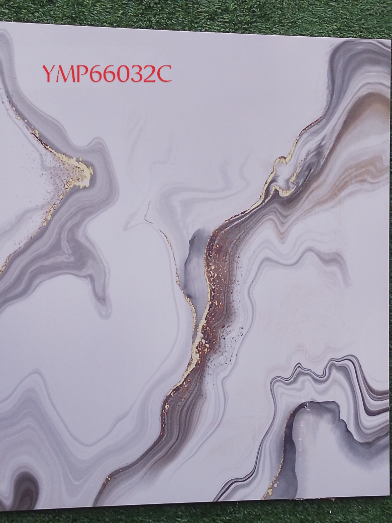 YMP66032C | Luxury Marble-Effect Porcelain Tile | 60x60 cm