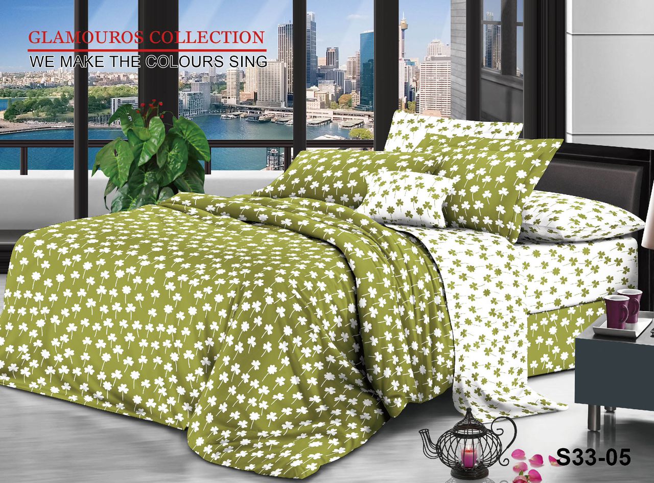 3-Piece Flat Sheets, 240 x 260 cm, 100% Cotton