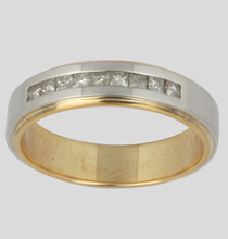 0.25 Ctw Princess Cut HI-SI Natural Diamond 10KT Yellow Gold By KP Sanghvi