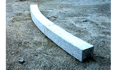 bushhammered kerbstone