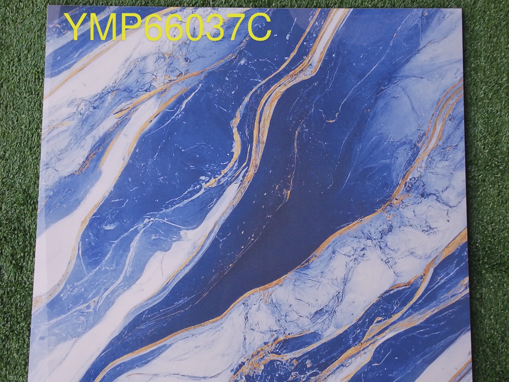 YMP66037C | Luxury Marble-Effect Porcelain Tile | 60x60 cm