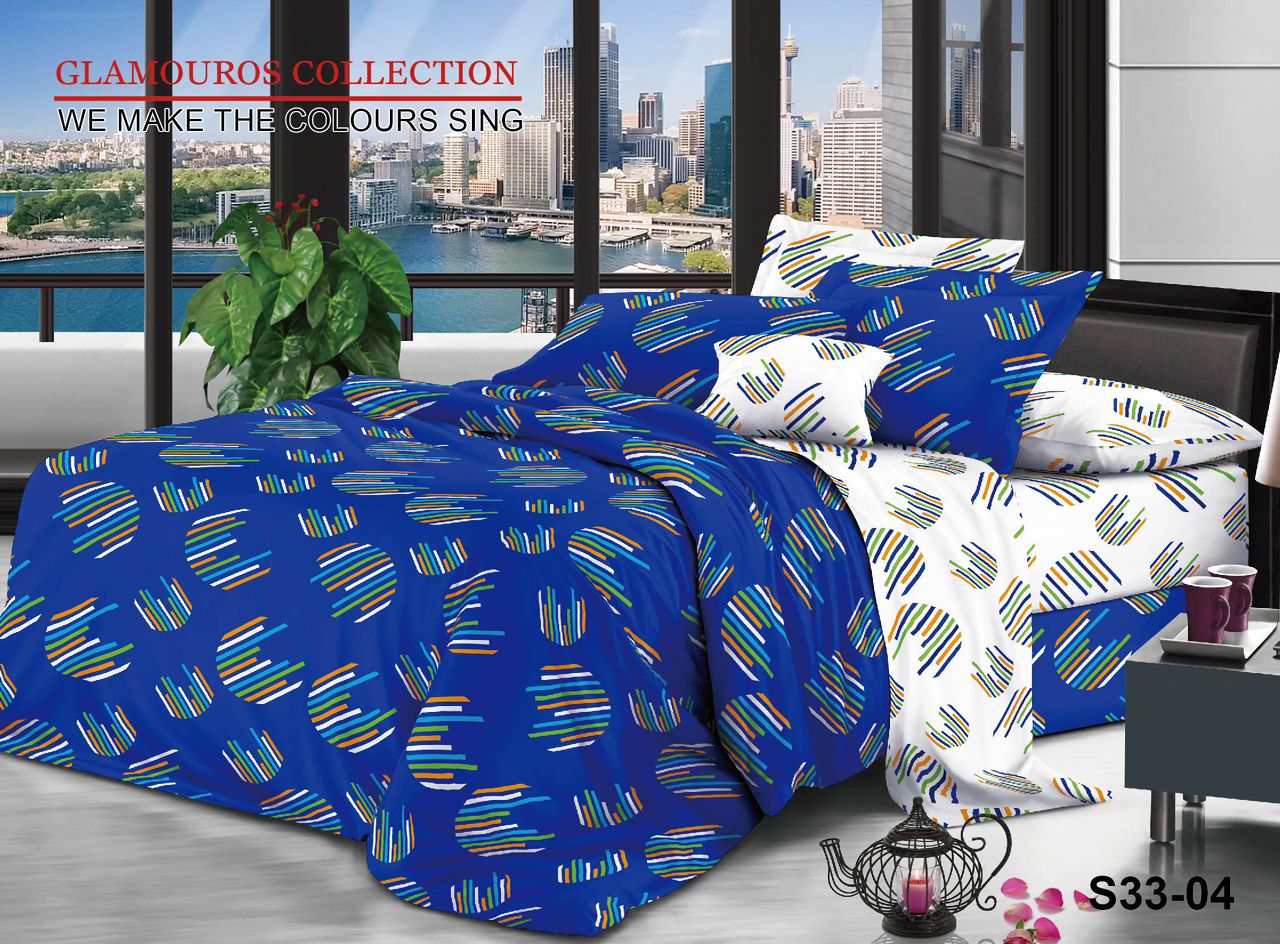 3-Piece Flat Sheets, 240 x 260 cm, 100% Cotton