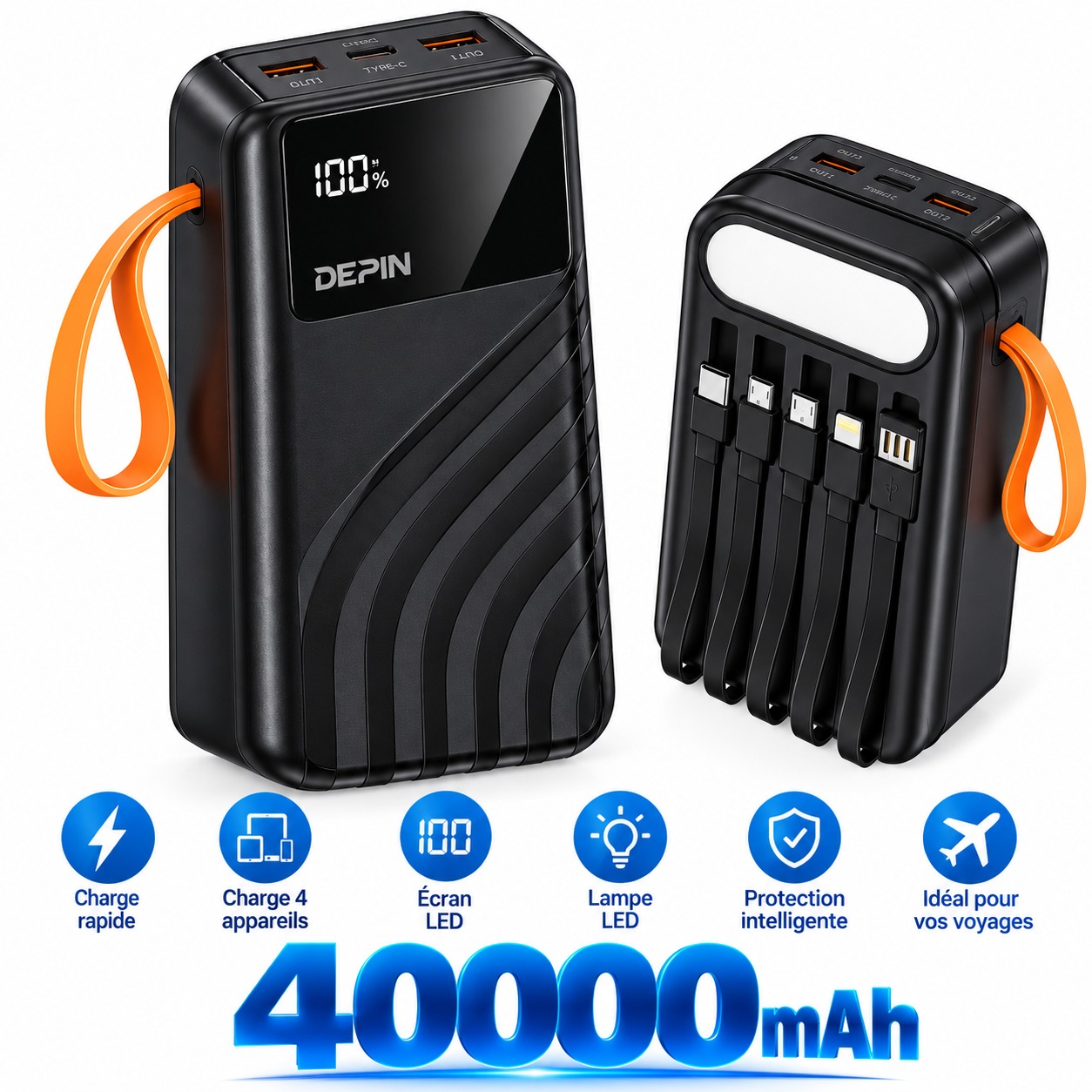 Power Bank DEPIN 40 000 mAh