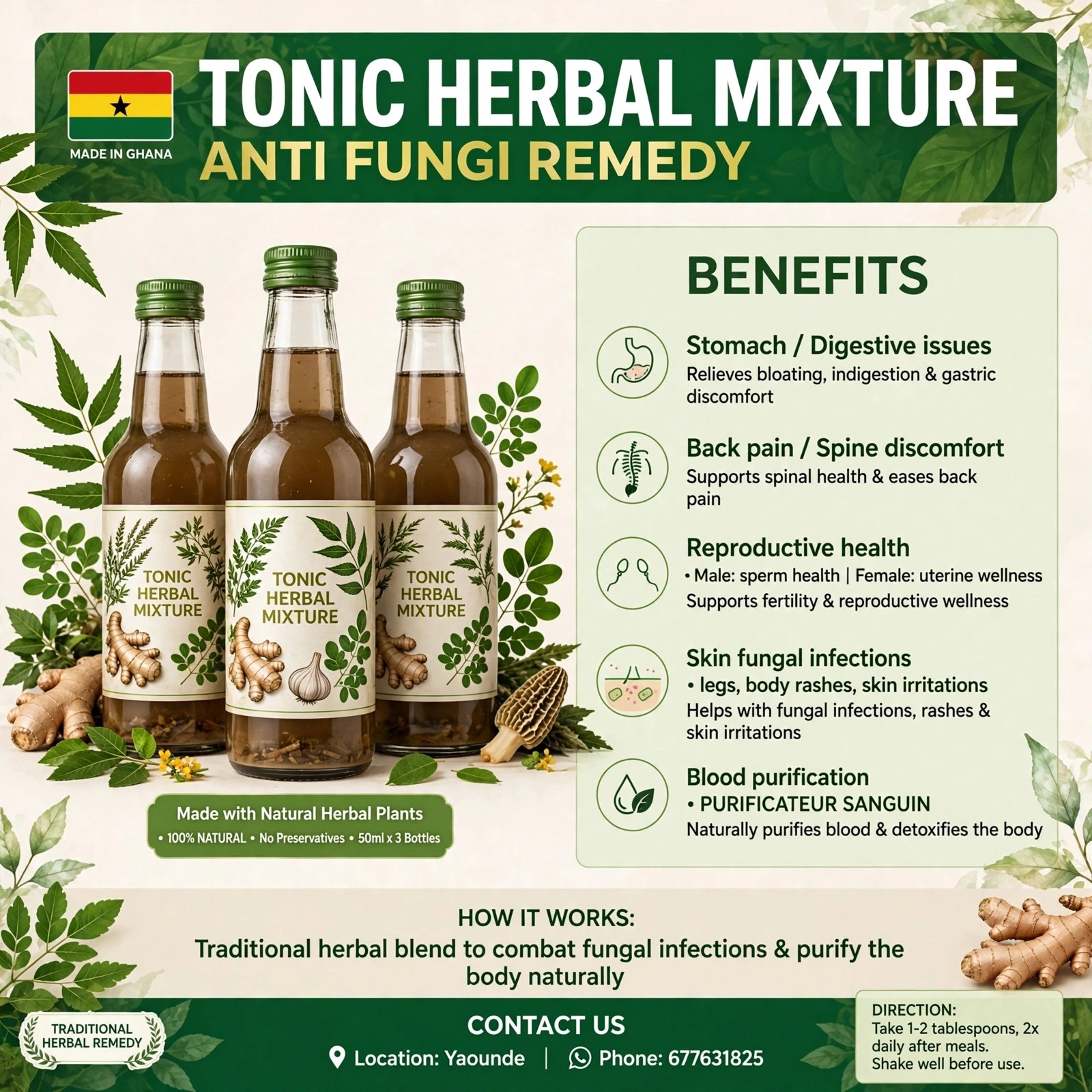 Tonic herbal mixture