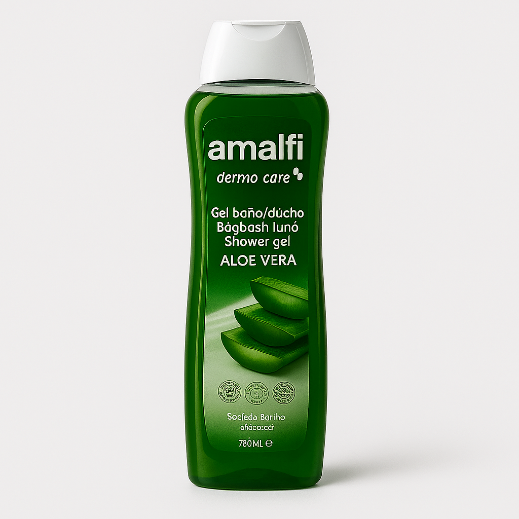 Amalfi Dermo Care Aloe Vera – Carton de 16 Bouteilles (780 ml) – Vente en Gros