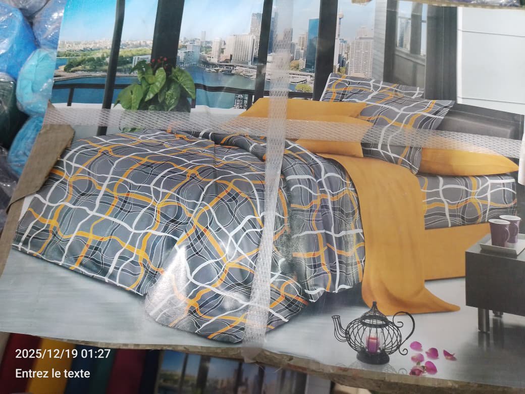 2 draps de 4 places 2 taies d'oreiller