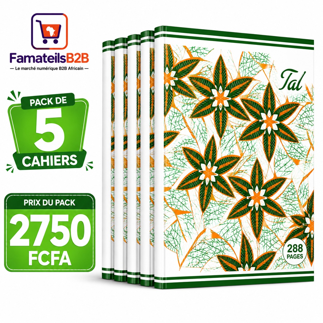 Pack de 5 Cahiers TAI – 288 pages