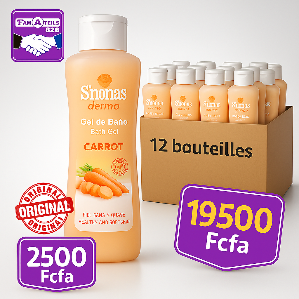 Sinoas Dermo – Gel de Bain Carotte (750 ml)