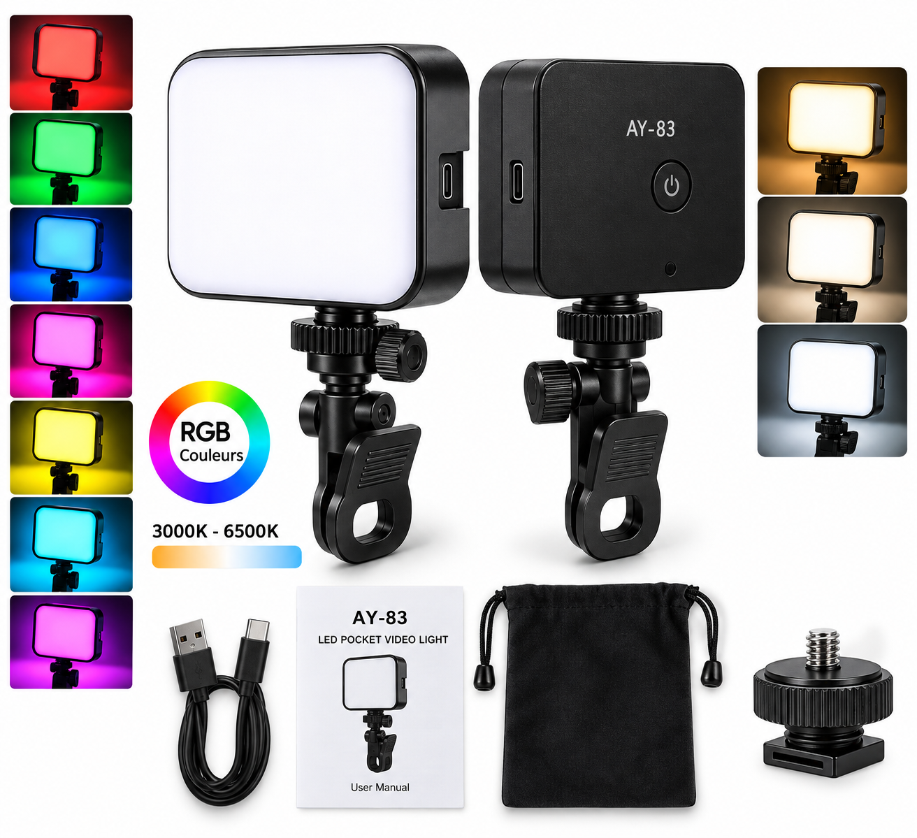 Lampe LED Pocket Video Light AY-83