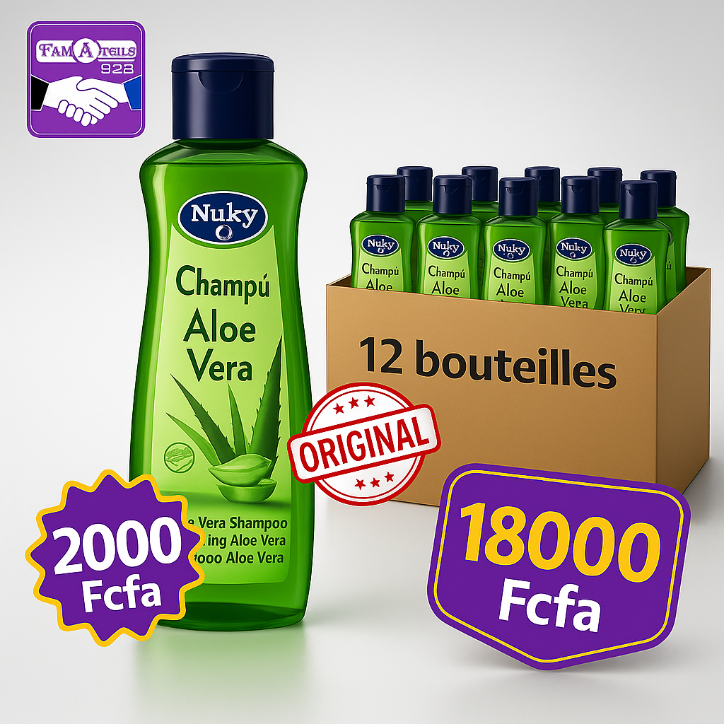 Shampoings Nuky Aloe Vera (Original) Carton de 12