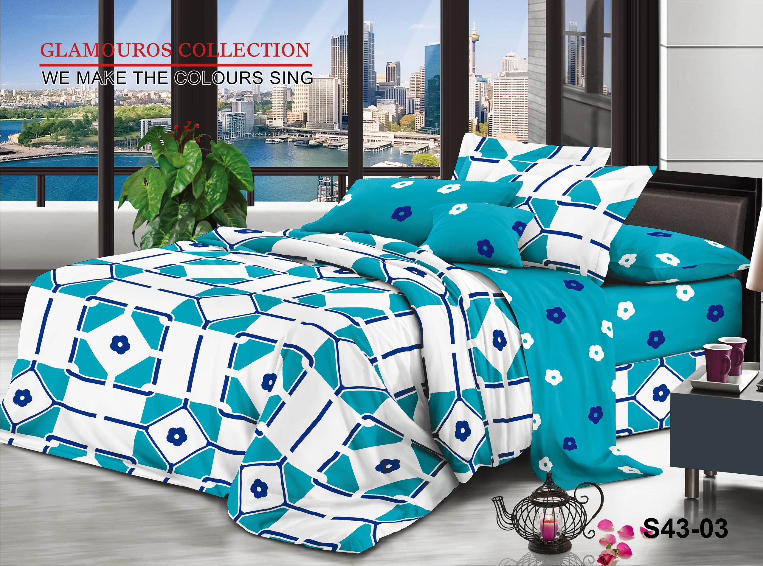 3-Piece Flat Sheets, 240 x 260 cm, 100% Cotton