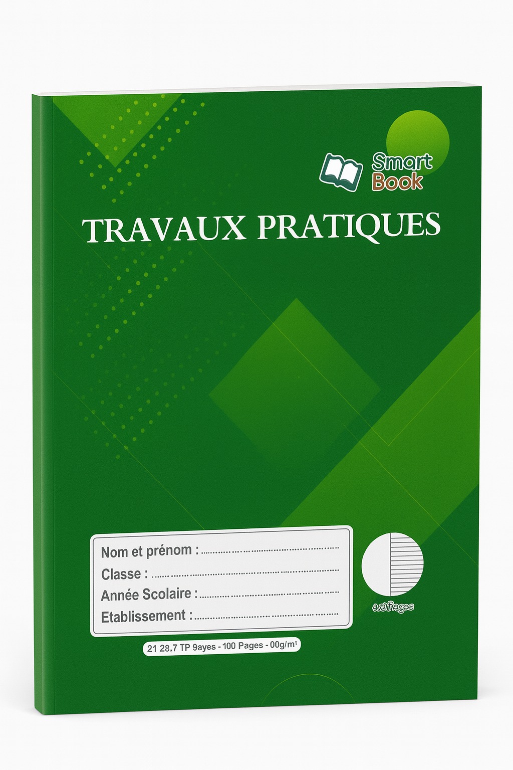 Cahier Scolaire Travaux Pratiques – Smart Book (400 Pages)