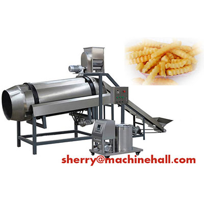 Potato chips flavoring machine|French fries flavoring machine|Single-drum potato chips seasoning machine