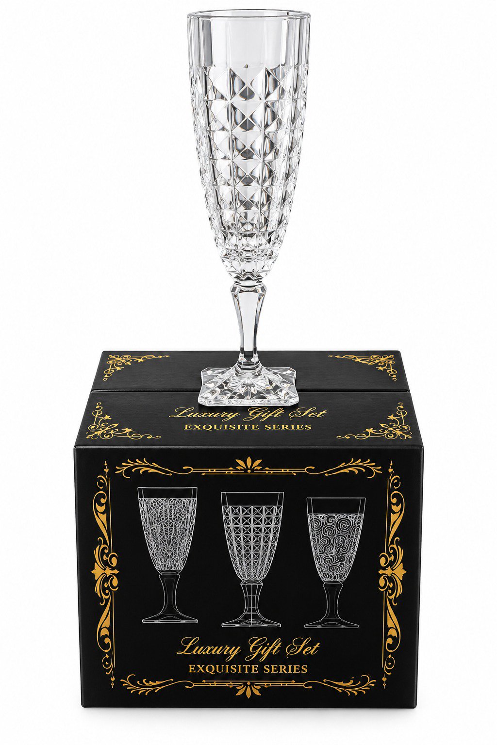 verres cristal en coupe