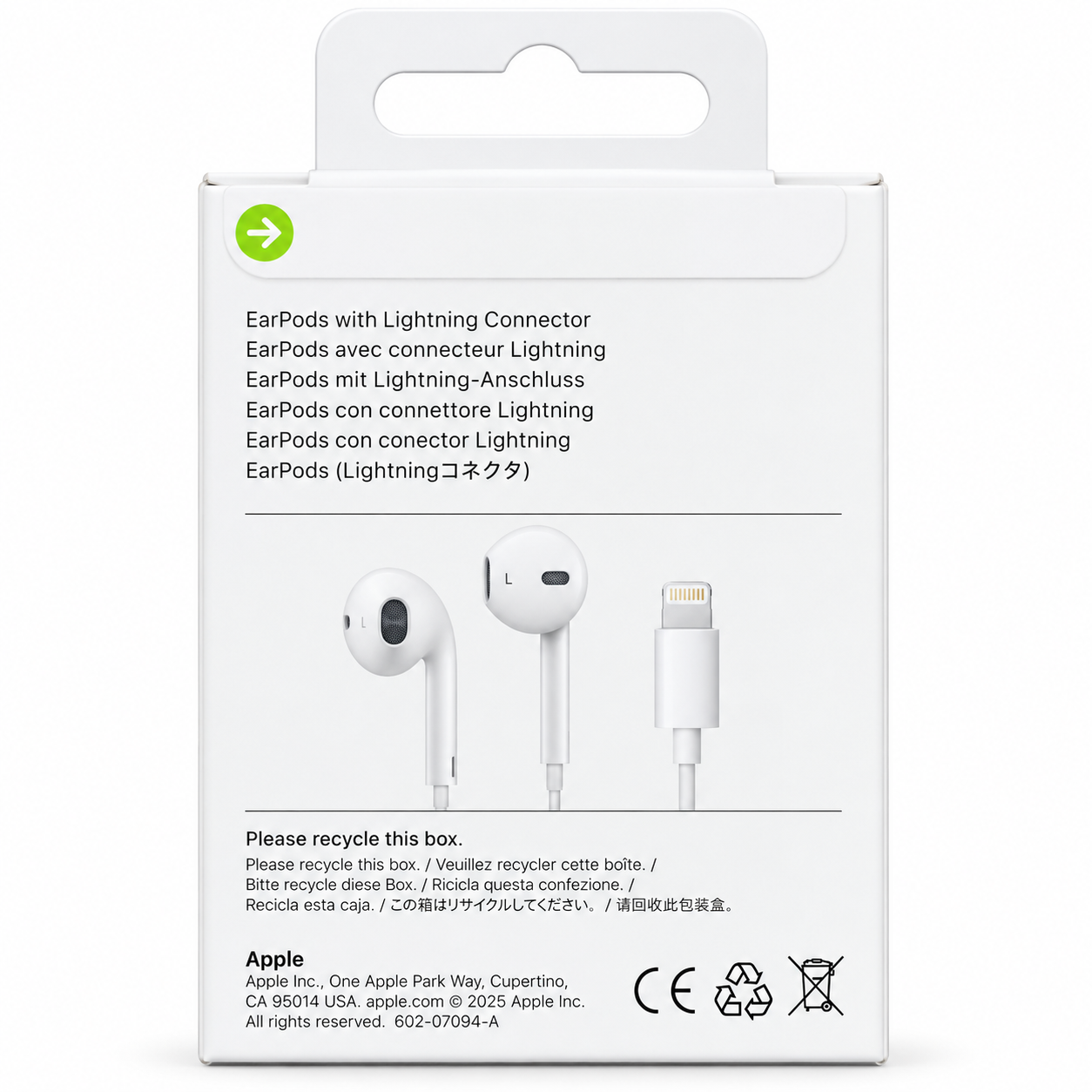 Apple EarPods avec connecteur Lightning –