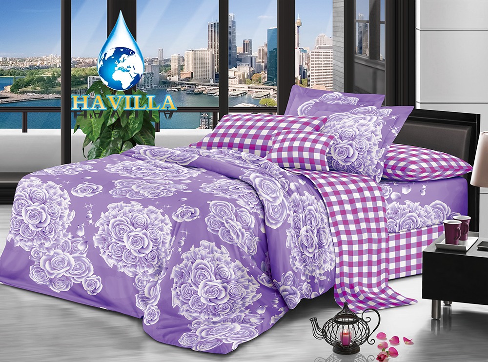 3-Piece Flat Sheets, 240 x 260 cm, 100% Cotton