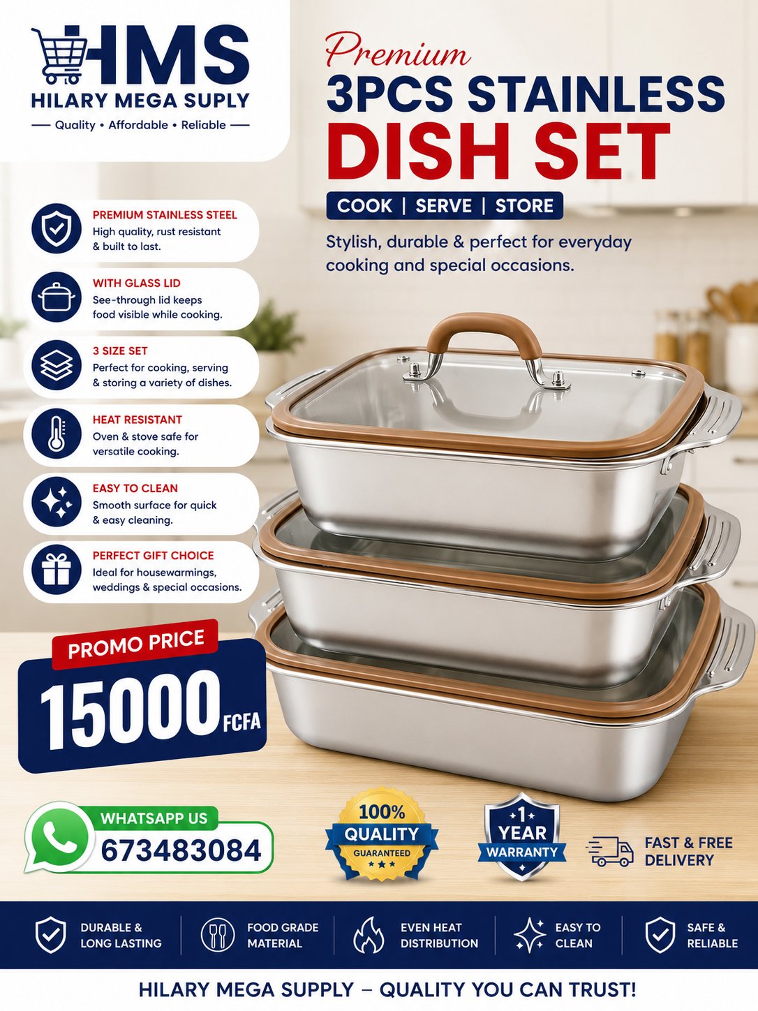 set of 3 Serving Dish