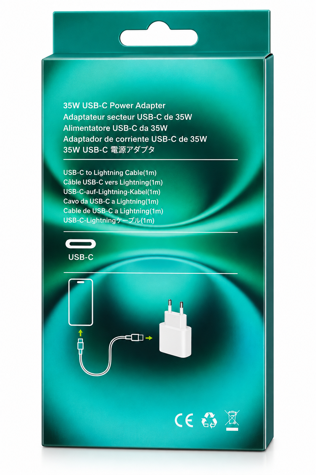 Chargeur 35W USB-C avec câble Lightning