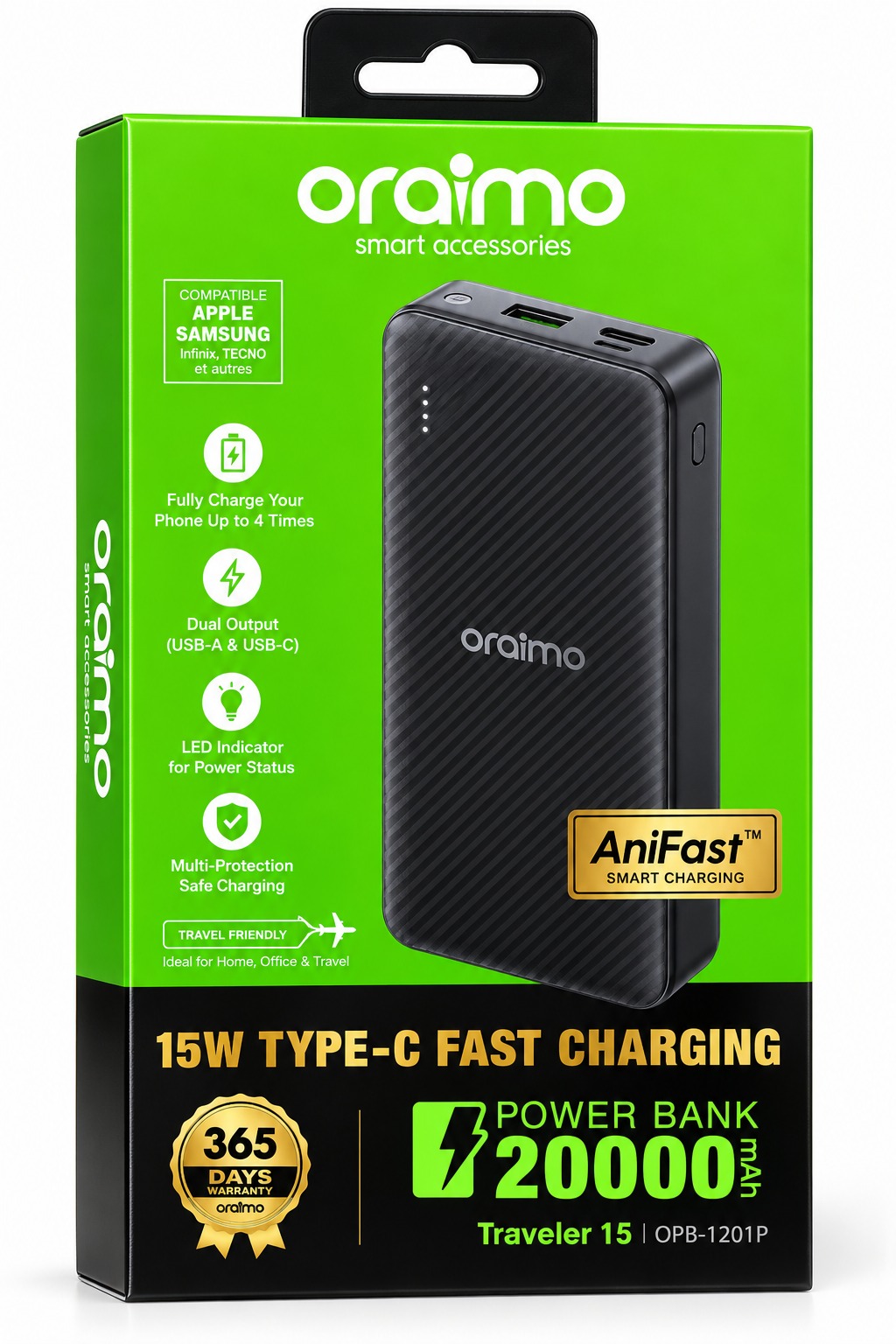 Power Bank ORAIMO 20 000 mAh