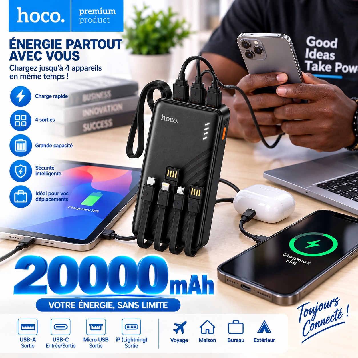 Power Bank HOCO 20 000 mAh
