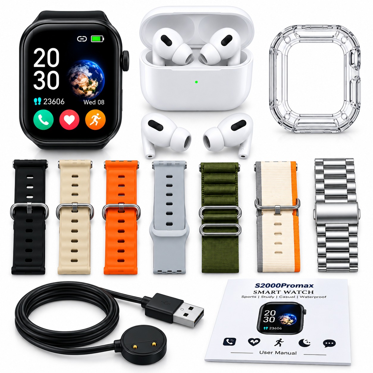 Montre connectée + Écouteurs sans fil