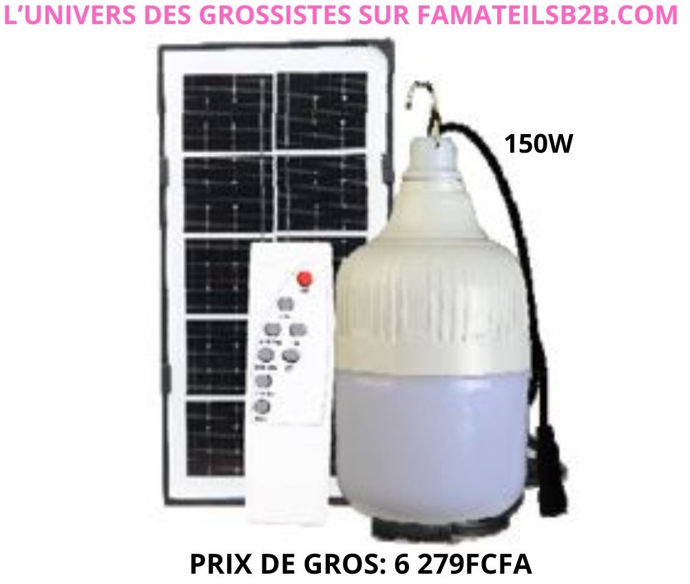 Ampoule solaire (Comprend un panneau solaire et télécommande)