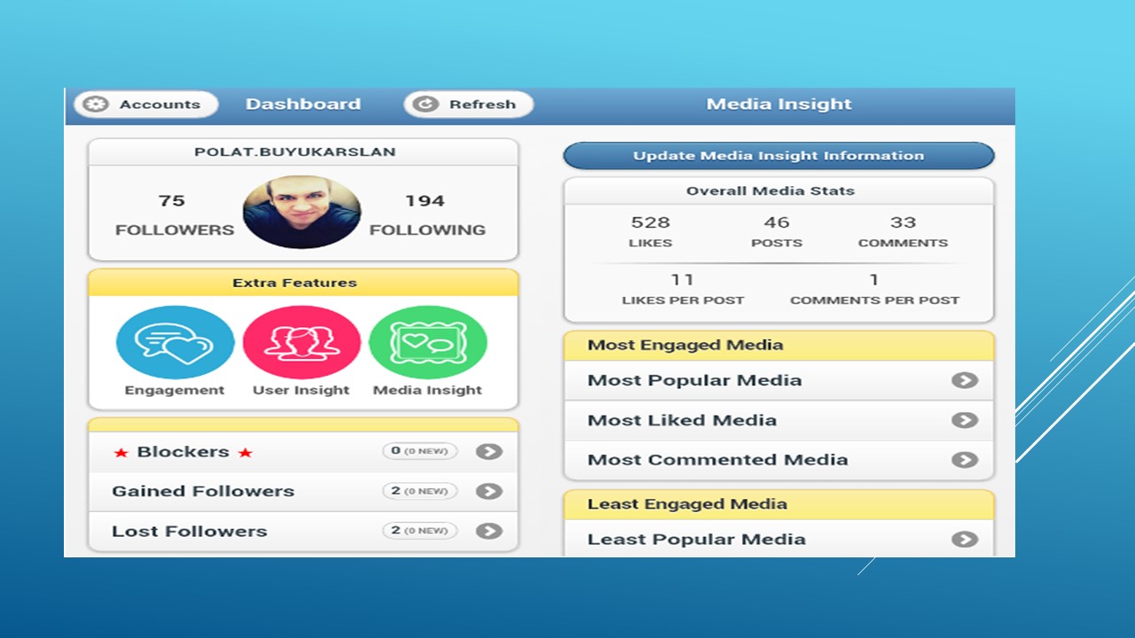 Analytics of Instagram Software designing services