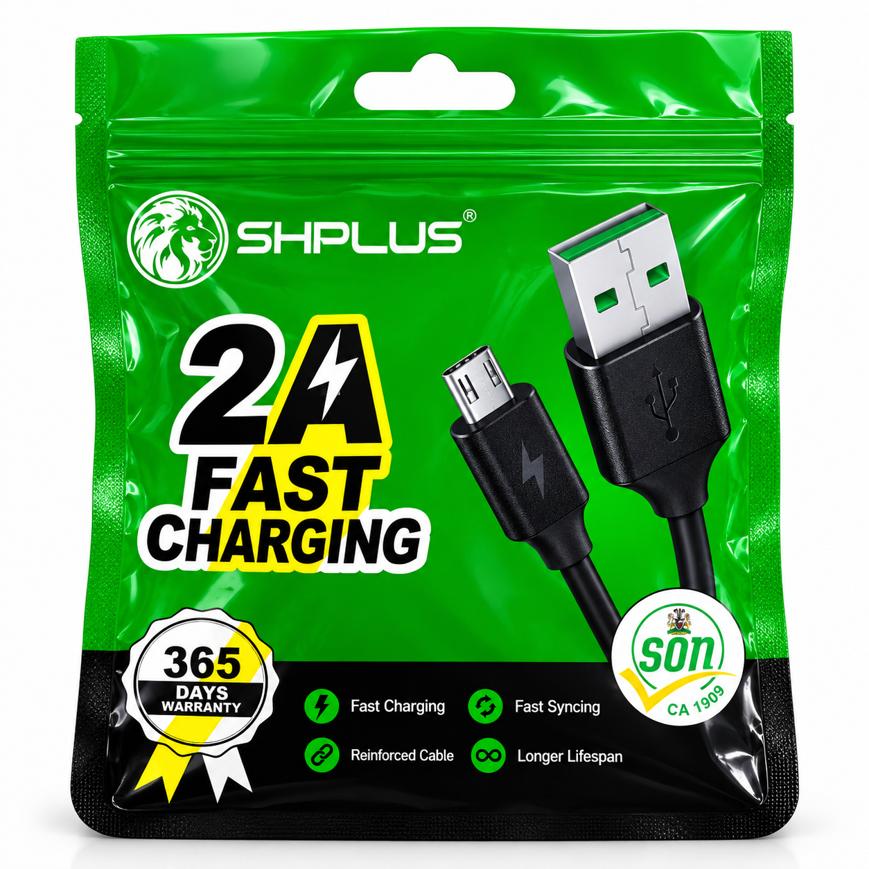 Câble android SHPLUS 2A Fast Charging