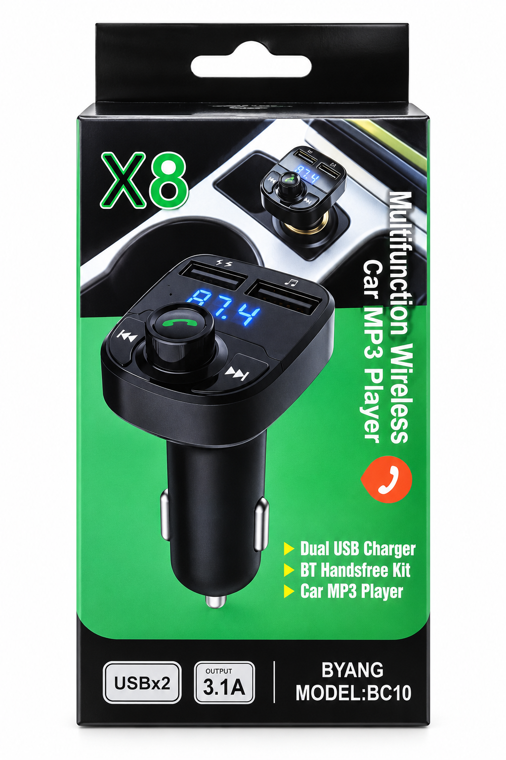 X8 Multifunction Wireless Car MP3 Player