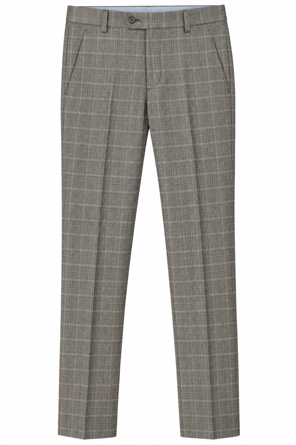 Pantalon à carreaux gris