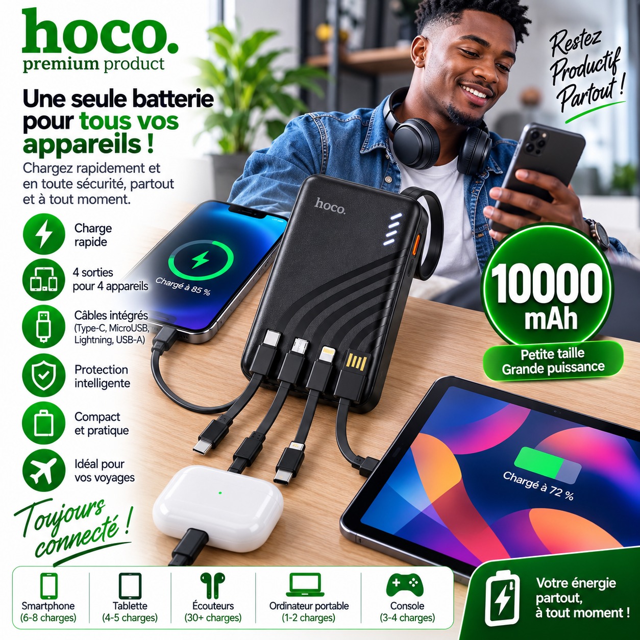 POWER BANK HOCO 10 000 mAh